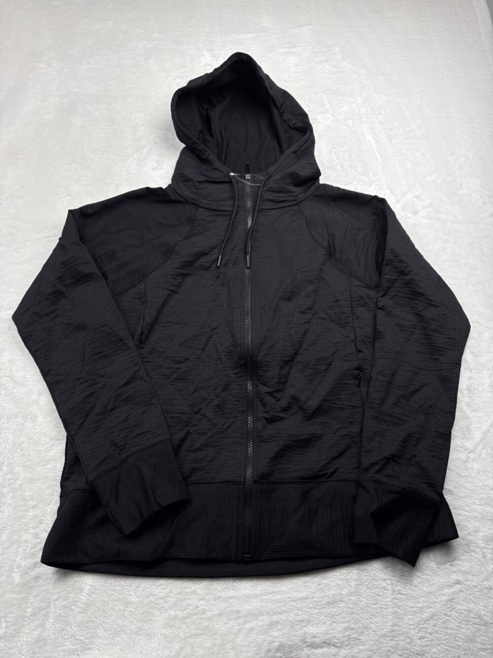 Kirkland Signature Womens Full-Zip Lightweight Black Hoodie L Large